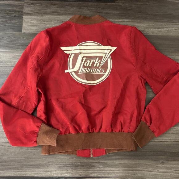 Marvel By Her Universe Iron Man Bomber Jacket Tony Stark Size Medium Rust Red - Picture 4 of 7